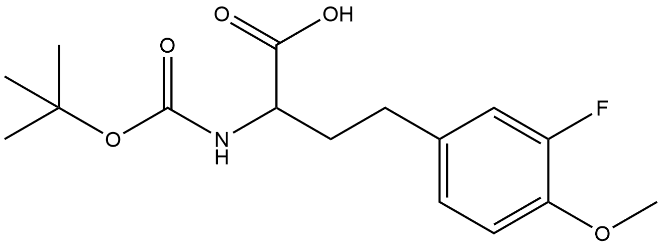 2-((tert-butoxycarbonyl)amino)-4-(3-fluoro-4-methoxyphenyl)butanoic acid Structure