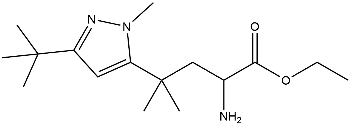 ethyl 2-amino-4-(3-tert-butyl-1-methyl-1H-pyrazol-5-yl)-4-methylpentanoate Structure