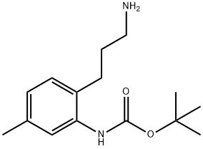 tert-butyl N-[2-(3-aminopropyl)-5-methylphenyl]carbamate Structure