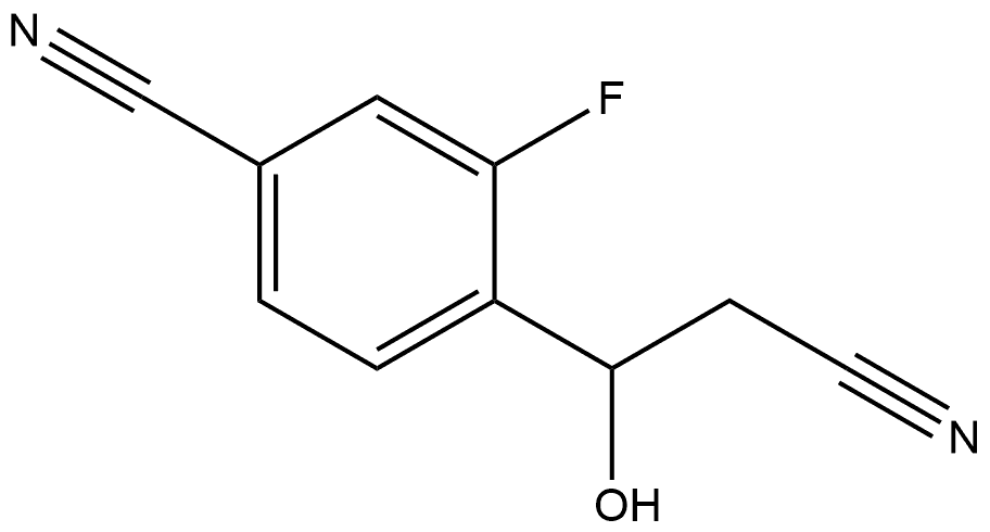 4-Cyano-2-fluoro-β-hydroxybenzenepropanenitrile Structure