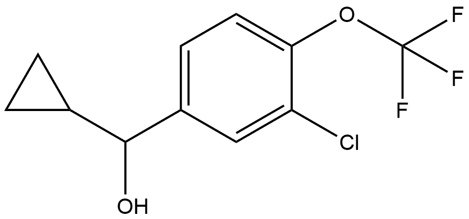 3-Chloro-α-cyclopropyl-4-(trifluoromethoxy)benzenemethanol Structure