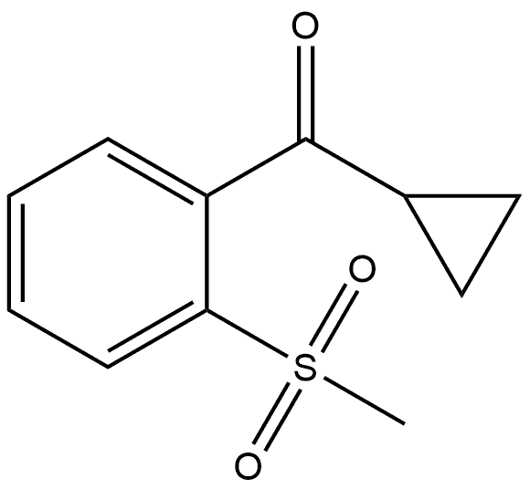 Cyclopropyl[2-(methylsulfonyl)phenyl]methanone Structure