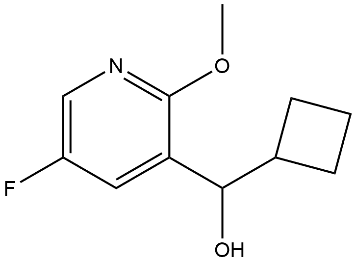 α-Cyclobutyl-5-fluoro-2-methoxy-3-pyridinemethanol Structure