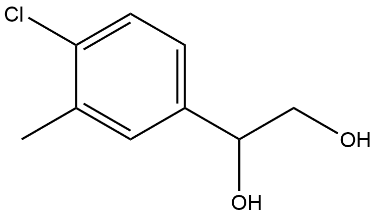 1-(4-Chloro-3-methylphenyl)-1,2-ethanediol Structure