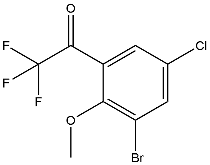 1-(3-Bromo-5-chloro-2-methoxyphenyl)-2,2,2-trifluoroethanone Structure