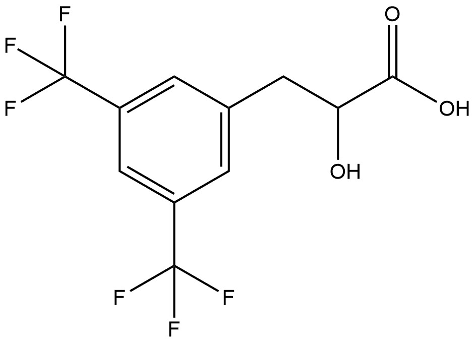 3-[3,5-Bis(trifluoromethyl)phenyl]-2-hydroxypropanoic Acid Structure