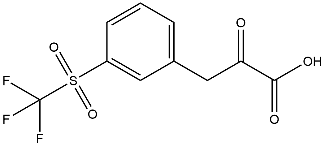 α-Oxo-3-[(trifluoromethyl)sulfonyl]benzenepropanoic acid Structure