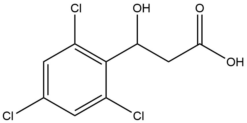 2,4,6-Trichloro-β-hydroxybenzenepropanoic acid Structure