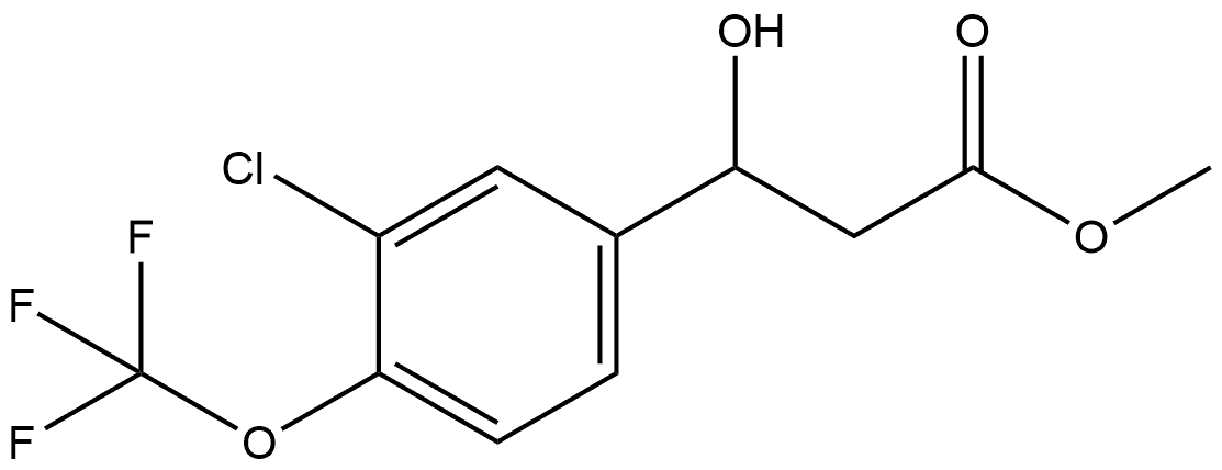 Methyl 3-chloro-β-hydroxy-4-(trifluoromethoxy)benzenepropanoate Structure