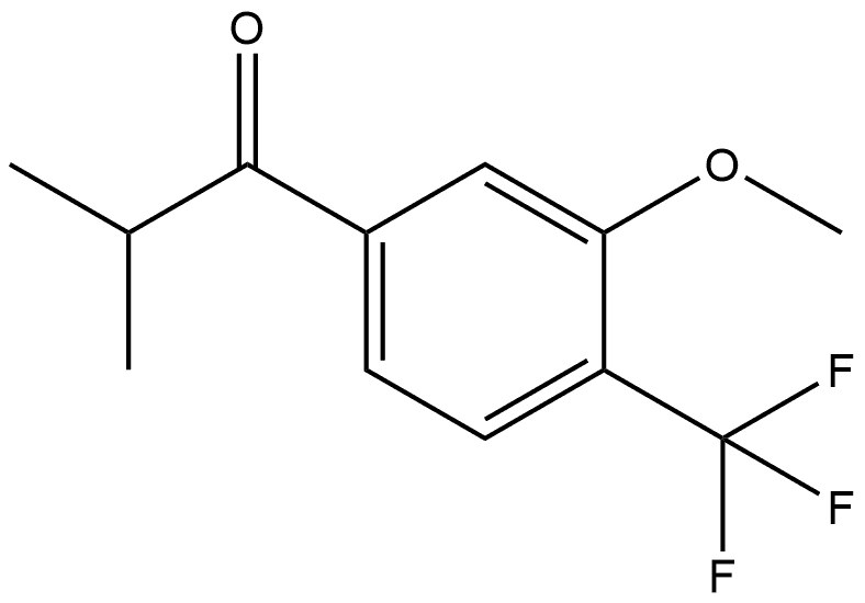 1-[3-Methoxy-4-(trifluoromethyl)phenyl]-2-methyl-1-propanone Structure