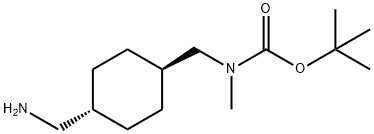 Carbamic acid, N-?[[trans-?4-?(aminomethyl)?cyclohexyl]?methyl]?-?N-?methyl-?, 1,?1-?dimethylethyl ester Structure