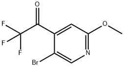 Ethanone, 1-(5-bromo-2-methoxy-4-pyridinyl)-2,2,2-trifluoro- Structure