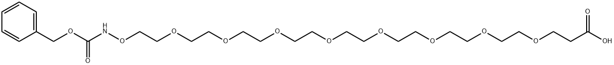 CBZ-aminooxy-PEG8-acid Structure