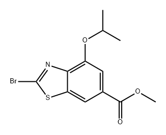 6-Benzothiazolecarboxylic acid, 2-bromo-4-(1-methylethoxy)-, methyl ester Structure