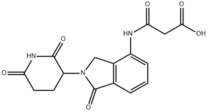 Propanoic acid, 3-[[2-(2,6-dioxo-3-piperidinyl)-2,3-dihydro-1-oxo-1H-isoindol-4-yl]amino]-3-oxo- Structure