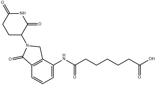 7-[[2-(2,6-dioxo-3-piperidinyl)-2,3-dihydro-1-oxo-1H-isoindol-4-yl]amino]-7-oxoHeptanoic acid, Structure