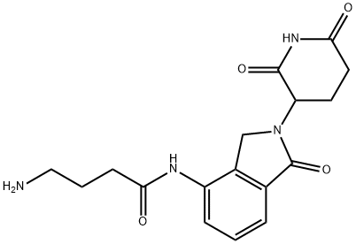 4-amino-N-[2-(2,6-dioxo-3-piperidinyl)-2,3-dihydro-1-oxo-1H-isoindol-4-yl]-Butanamide Structure