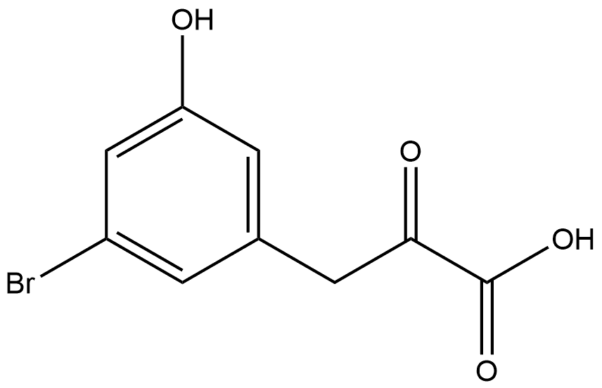 Benzenepropanoic acid, 3-bromo-5-hydroxy-α-oxo- Structure