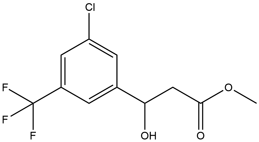 Methyl 3-chloro-β-hydroxy-5-(trifluoromethyl)benzenepropanoate Structure