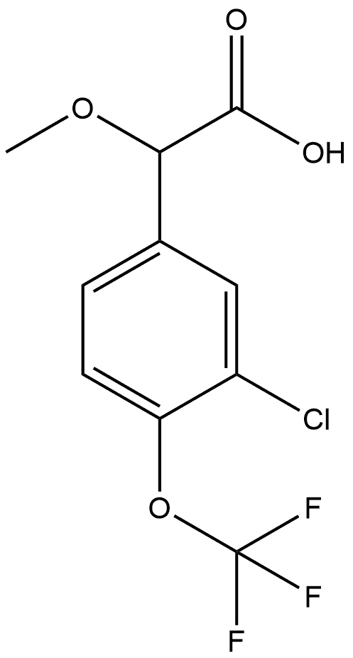 3-Chloro-α-methoxy-4-(trifluoromethoxy)benzeneacetic acid Structure