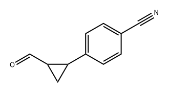 Benzonitrile, 4-(2-formylcyclopropyl)- Structure