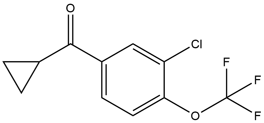 3-Chloro-4-(trifluoromethoxy)phenyl]cyclopropylmethanone Structure