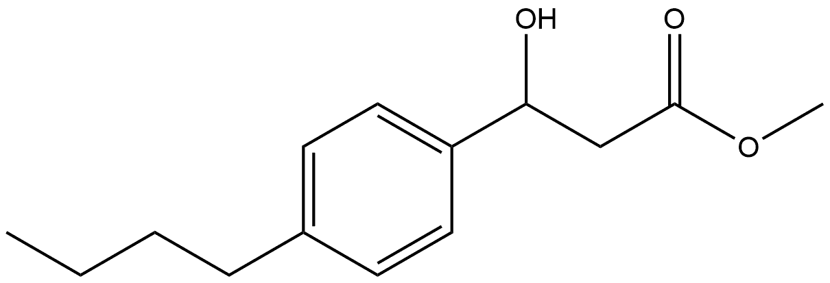 Methyl 4-butyl-β-hydroxybenzenepropanoate Structure