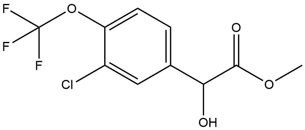 Methyl 3-chloro-α-hydroxy-4-(trifluoromethoxy)benzeneacetate Structure