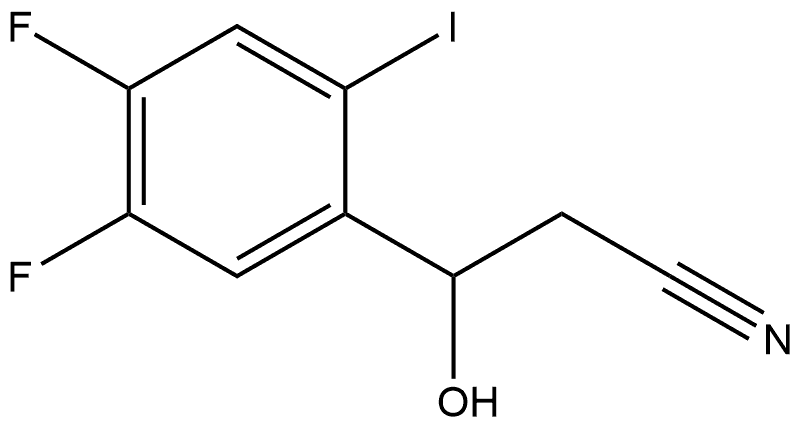 4,5-Difluoro-β-hydroxy-2-iodobenzenepropanenitrile Structure