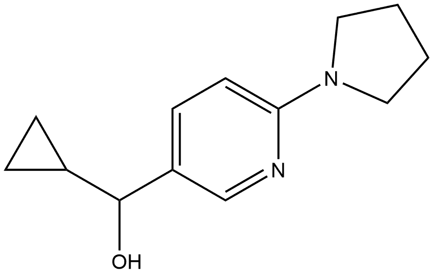 α-Cyclopropyl-6-(1-pyrrolidinyl)-3-pyridinemethanol Structure