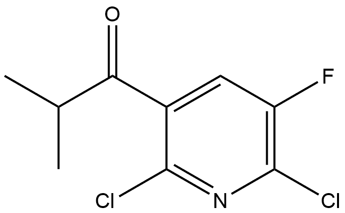 1-(2,6-Dichloro-5-fluoro-3-pyridinyl)-2-methyl-1-propanone Structure