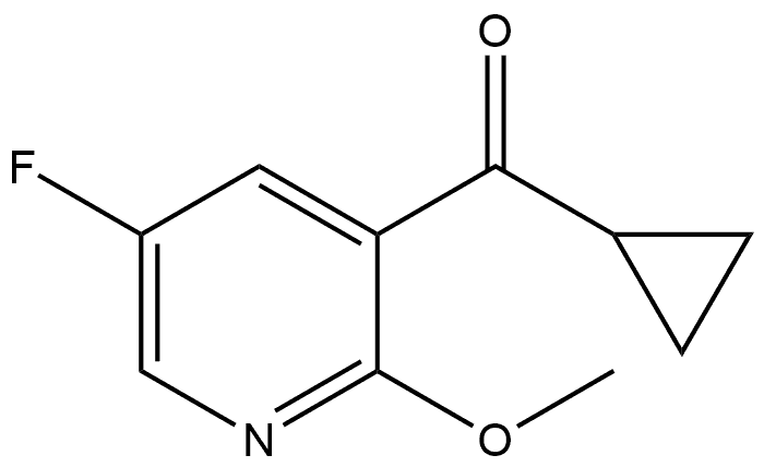 Cyclopropyl(5-fluoro-2-methoxy-3-pyridinyl)methanone Structure