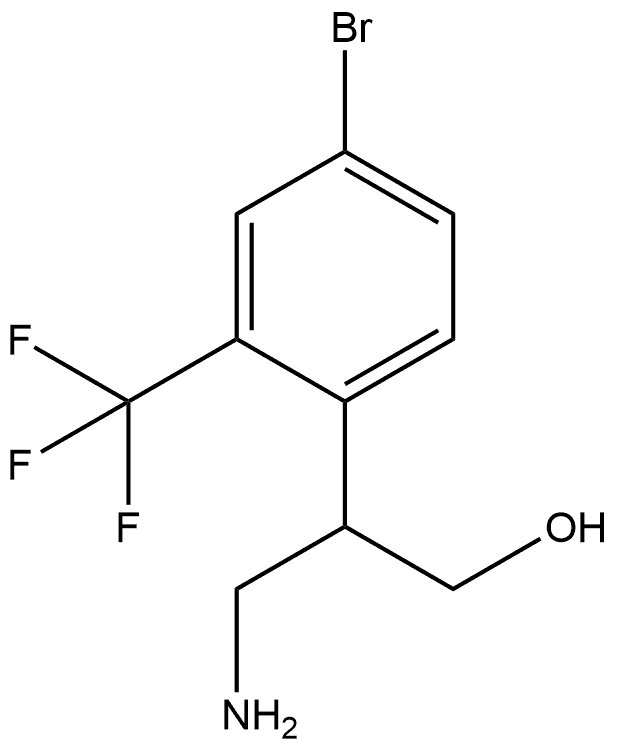 3-amino-2-[4-bromo-2-(trifluoromethyl)phenyl]propan-1-ol 구조식 이미지