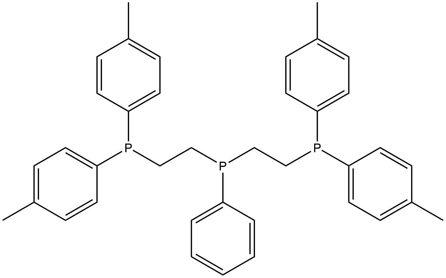 Phosphine, bis[2-[bis(4-methylphenyl)phosphino]ethyl]phenyl- 구조식 이미지