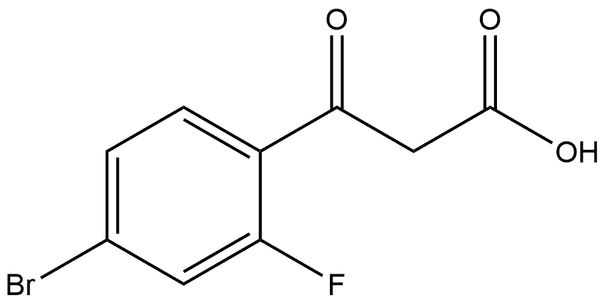 Benzenepropanoic acid, 4-bromo-2-fluoro-β-oxo- Structure