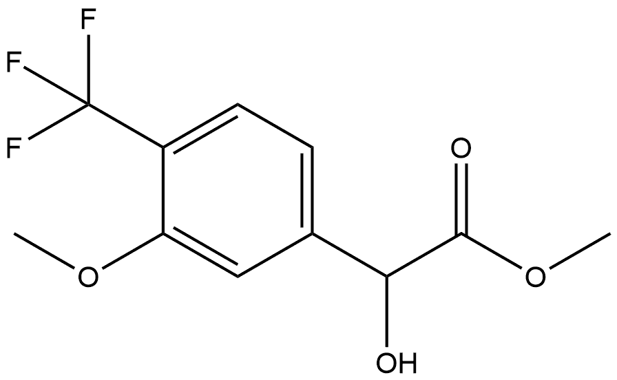 Methyl α-hydroxy-3-methoxy-4-(trifluoromethyl)benzeneacetate Structure