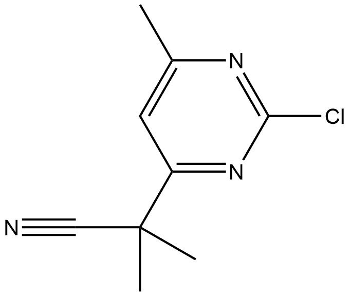 4-Pyrimidineacetonitrile, 2-chloro-α,α,6-trimethyl- Structure