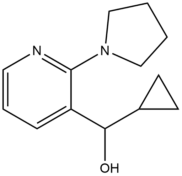 α-Cyclopropyl-2-(1-pyrrolidinyl)-3-pyridinemethanol Structure