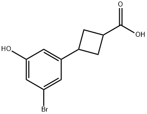 3-(3-bromo-5-hydroxyphenyl)cyclobutane-1-carbo
xylic acid Structure