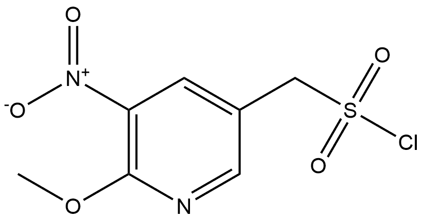 6-Methoxy-5-nitro-3-pyridinemethanesulfonyl chloride (ACI) Structure