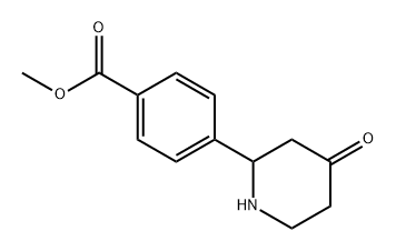 Benzoic acid, 4-(4-oxo-2-piperidinyl)-, methyl ester Structure