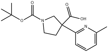 1,3-Pyrrolidinedicarboxylic acid, 3-(6-methyl-2-pyridinyl)-, 1-(1,1-dimethylethy… Structure