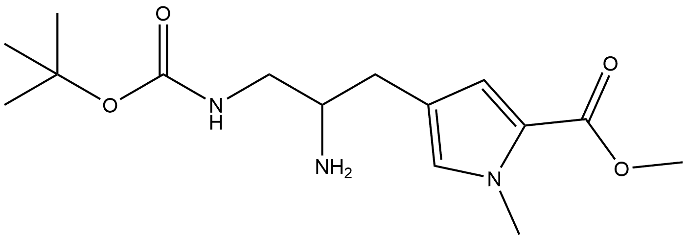 methyl 4-(2-amino-3-{[(tert-butoxy)carbonyl]amino}propyl)-1-methyl-1H-pyrrole-2-carboxylate Structure