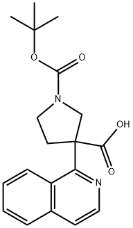 1,3-Pyrrolidinedicarboxylic acid, 3-(1-isoquinolinyl)-, 1-(1,1-dimethylethyl) es… Structure