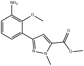 Methyl 3-(3-amino-2-methoxyphenyl)-1-methyl-1H-pyrazole-5-carboxylate Structure