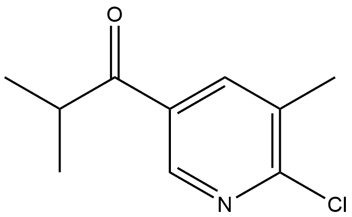 1-(6-Chloro-5-methyl-3-pyridinyl)-2-methyl-1-propanone Structure