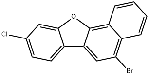 Benzo[b]naphtho[2,1-d]furan, 5-bromo-9-chloro- 구조식 이미지