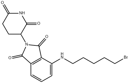 1H-Isoindole-1,3(2H)-dione, 4-[(5-bromopentyl)amino]-2-(2,6-dioxo-3-piperidinyl)- Structure