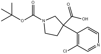 1,3-Pyrrolidinedicarboxylic acid, 3-(3-chloro-4-pyridinyl)-, 1-(1,1-dimethylethy… Structure