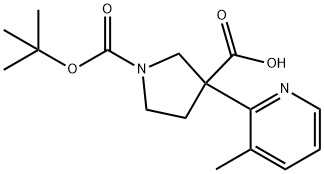 1,3-Pyrrolidinedicarboxylic acid, 3-(3-methyl-2-pyridinyl)-, 1-(1,1-dimethylethy… Structure